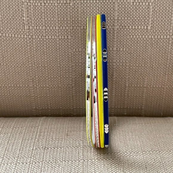 Glass Bangle Multi Color Bracelet Wrist Band Bangles Set of 4 - Picture 7 of 11